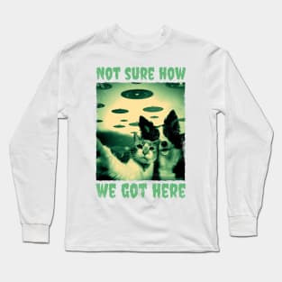 Dog and Cat UFO Long Sleeve T-Shirt